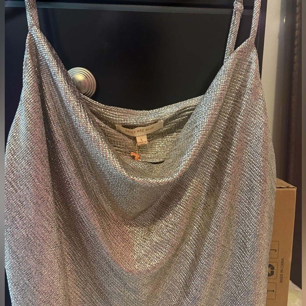 Elegant Champagne Women's Top - Picture 5 of 5